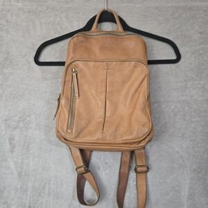 American Leather Co. Cleveland Leather‎ Backpack Purse Bag Tan/Cafe Latte Boho
